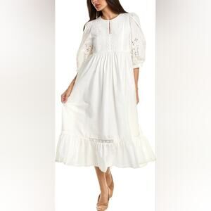 Max Mara Weekend Cerbero white cotton midi dress size 6